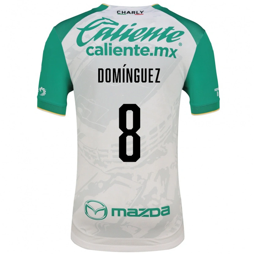 Danxen Kinderen Juan Domínguez #8 Lichtgroen Wit Uitshirt Uittenue 2026/27 T-Shirt