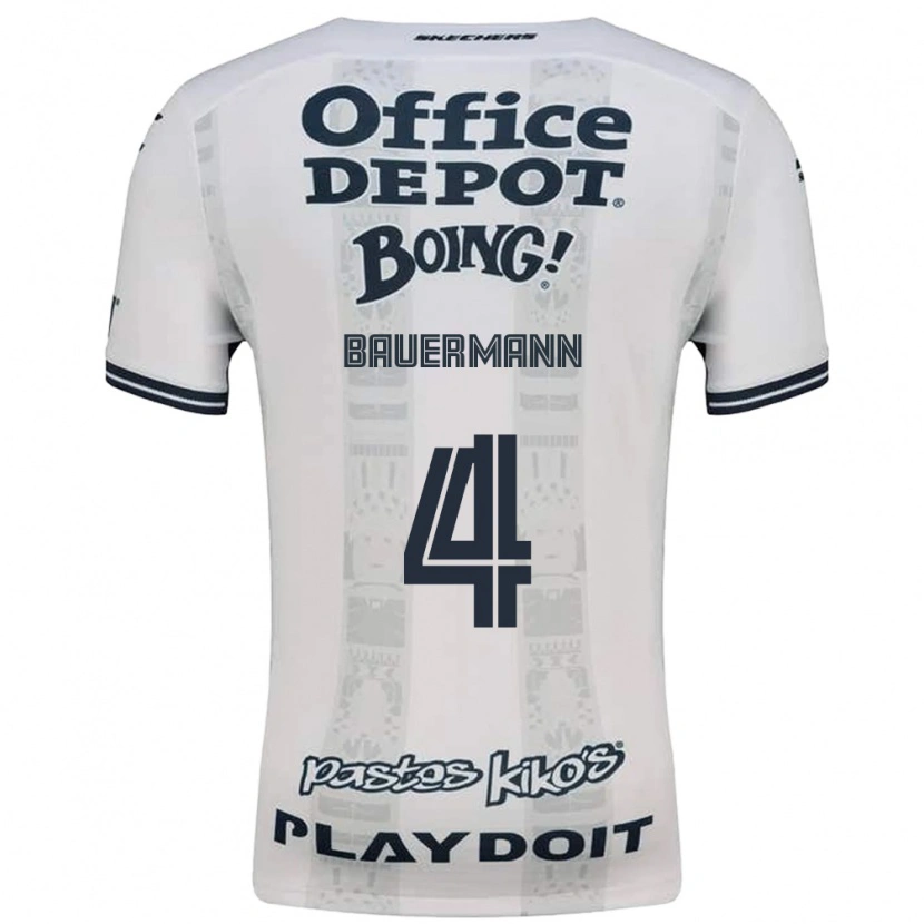 Danxen Kinderen Eduardo Bauermann #4 Rood Wit Zwart Uitshirt Uittenue 2026/27 T-Shirt
