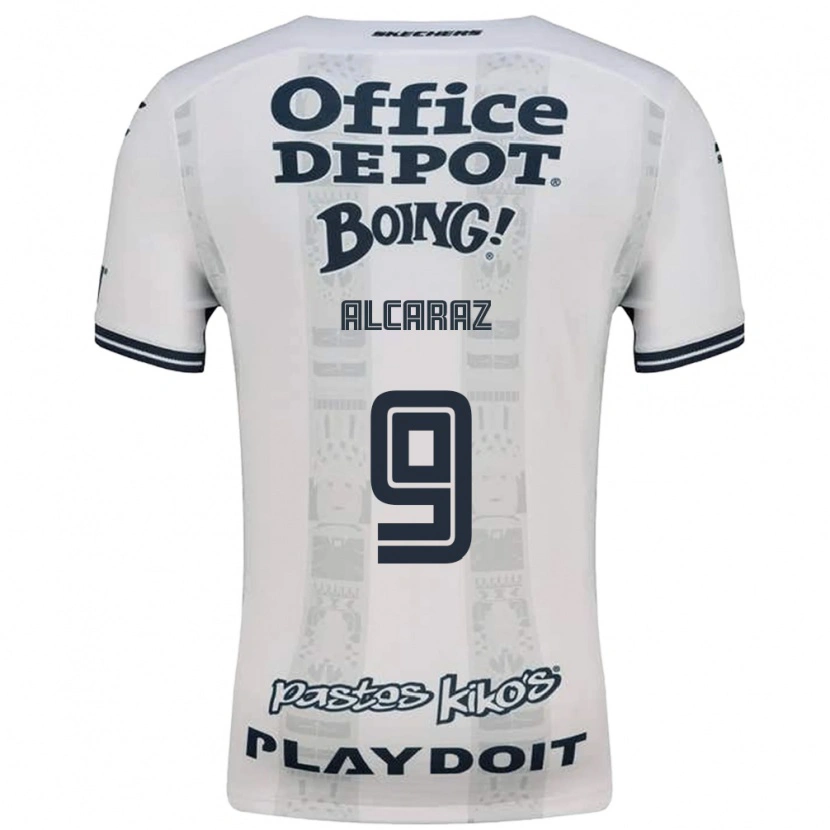 Danxen Kinderen Adrián Alcaraz #9 Rood Wit Zwart Uitshirt Uittenue 2026/27 T-Shirt