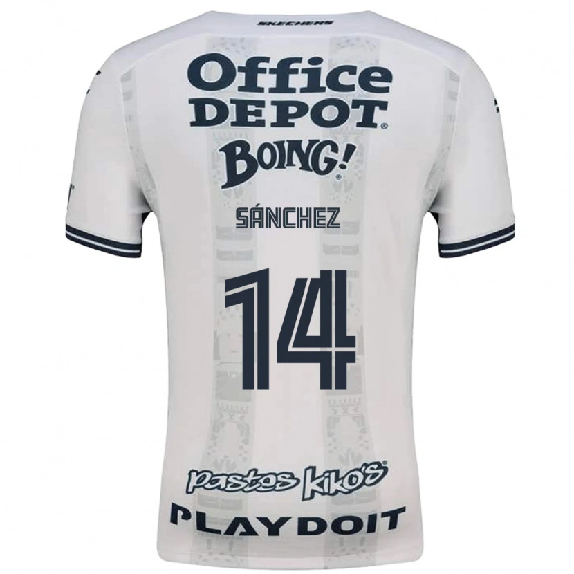 Danxen Kinderen Carlos Sánchez #14 Rood Wit Zwart Uitshirt Uittenue 2026/27 T-Shirt