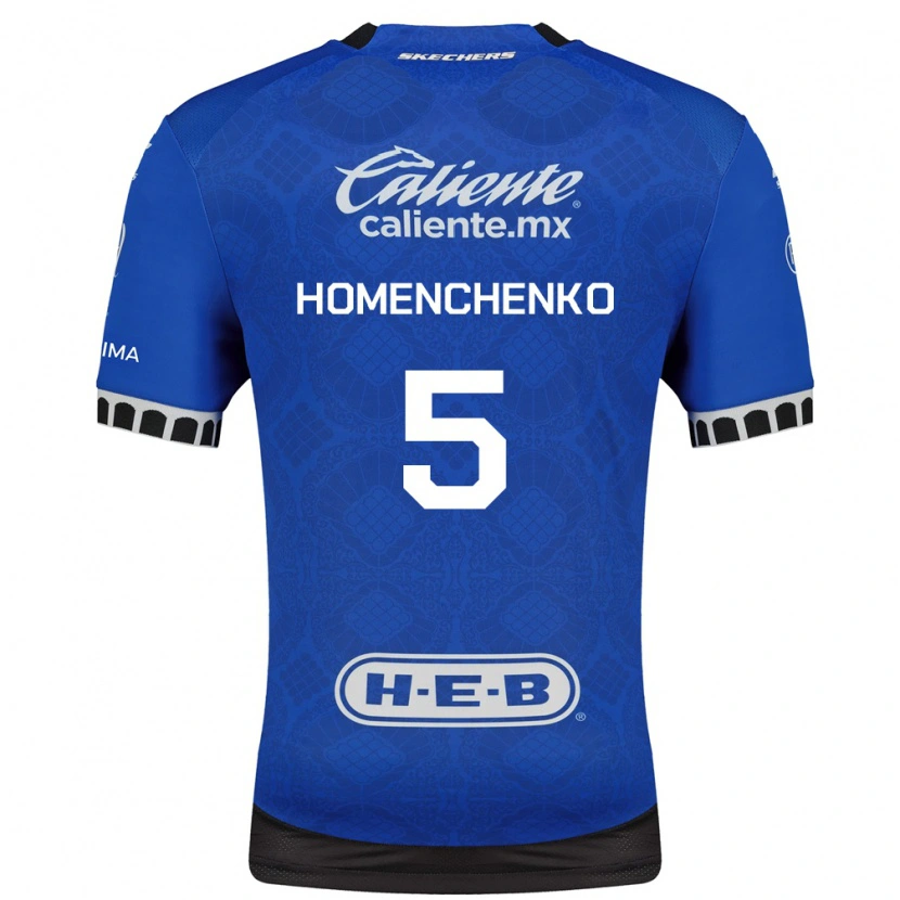 Danxen Kinderen Santiago Homenchenko #5 Koninklijk Blauw Wit Zwart Uitshirt Uittenue 2026/27 T-Shirt
