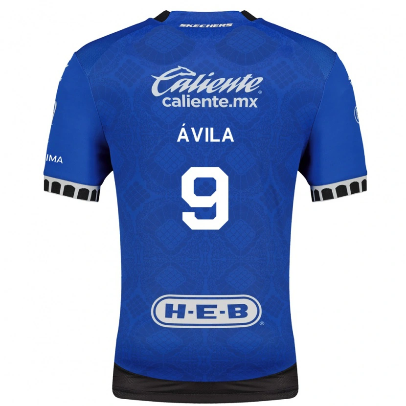 Danxen Kinderen Alí Ávila #9 Koninklijk Blauw Wit Zwart Uitshirt Uittenue 2026/27 T-Shirt