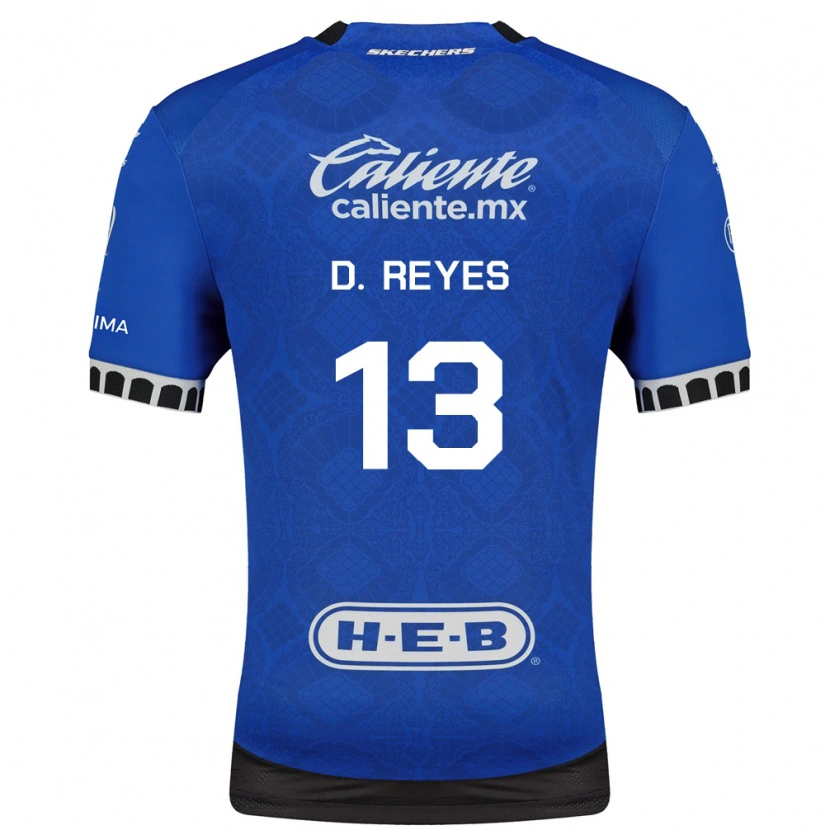 Danxen Kinderen Diego Reyes #13 Koninklijk Blauw Wit Zwart Uitshirt Uittenue 2026/27 T-Shirt