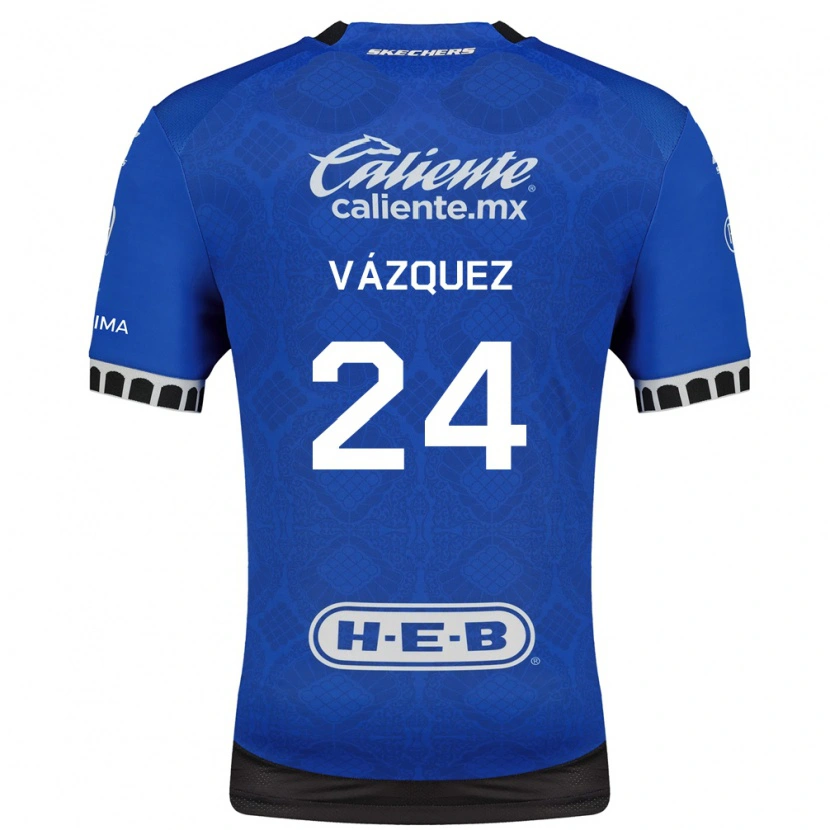 Danxen Kinderen Brayton Vázquez #24 Koninklijk Blauw Wit Zwart Uitshirt Uittenue 2026/27 T-Shirt