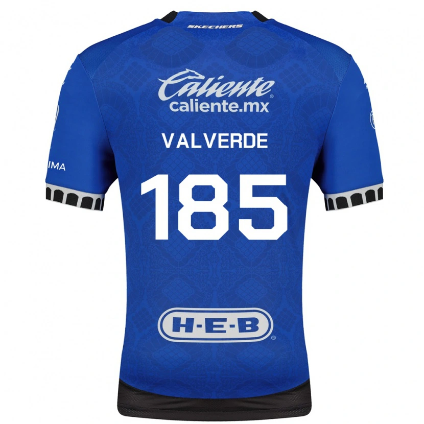 Danxen Kinderen Luis Valverde #185 Koninklijk Blauw Wit Zwart Uitshirt Uittenue 2026/27 T-Shirt