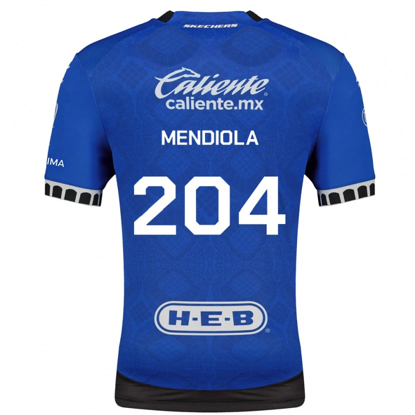 Danxen Kinderen Carlos Mendiola #204 Koninklijk Blauw Wit Zwart Uitshirt Uittenue 2026/27 T-Shirt