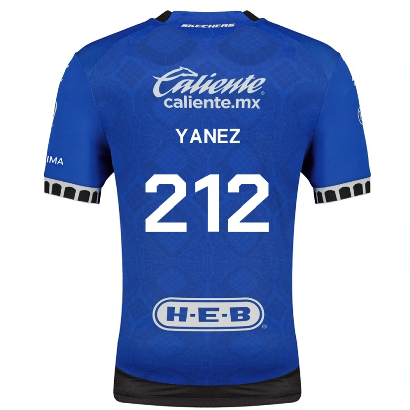 Danxen Kinderen Sebastián Yánez #212 Koninklijk Blauw Wit Zwart Uitshirt Uittenue 2026/27 T-Shirt