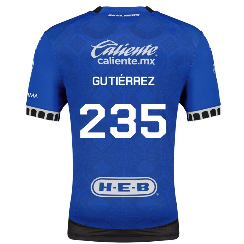 Danxen Kinderen Luis Gutiérrez #235 Koninklijk Blauw Wit Zwart Uitshirt Uittenue 2026/27 T-Shirt