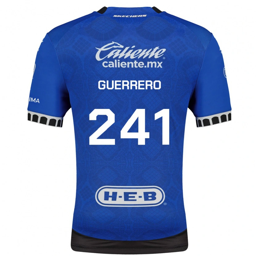 Danxen Kinderen Emiliano Guerrero #241 Koninklijk Blauw Wit Zwart Uitshirt Uittenue 2026/27 T-Shirt