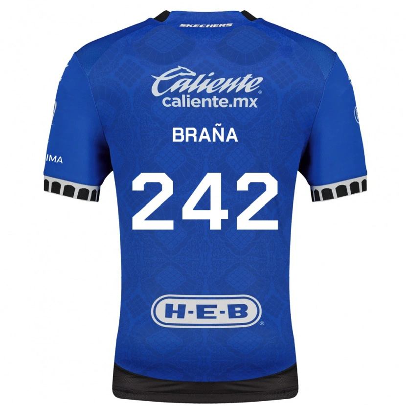 Danxen Kinderen Armando Braña #242 Koninklijk Blauw Wit Zwart Uitshirt Uittenue 2026/27 T-Shirt