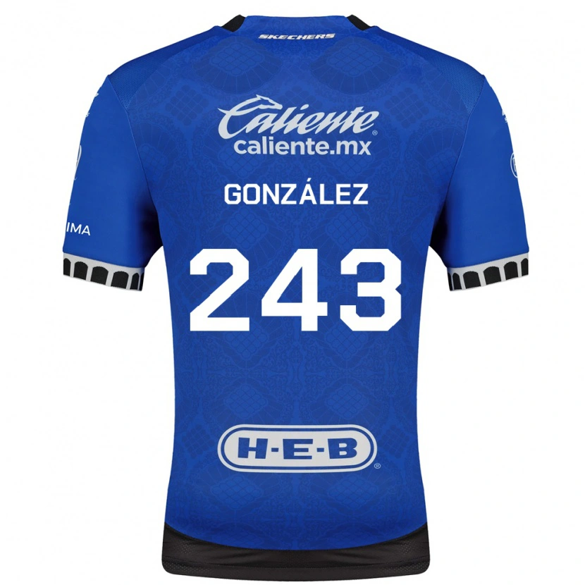 Danxen Kinderen Leonardo González #243 Koninklijk Blauw Wit Zwart Uitshirt Uittenue 2026/27 T-Shirt