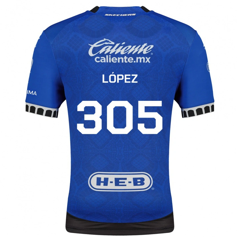 Danxen Kinderen Noé López #305 Koninklijk Blauw Wit Zwart Uitshirt Uittenue 2026/27 T-Shirt