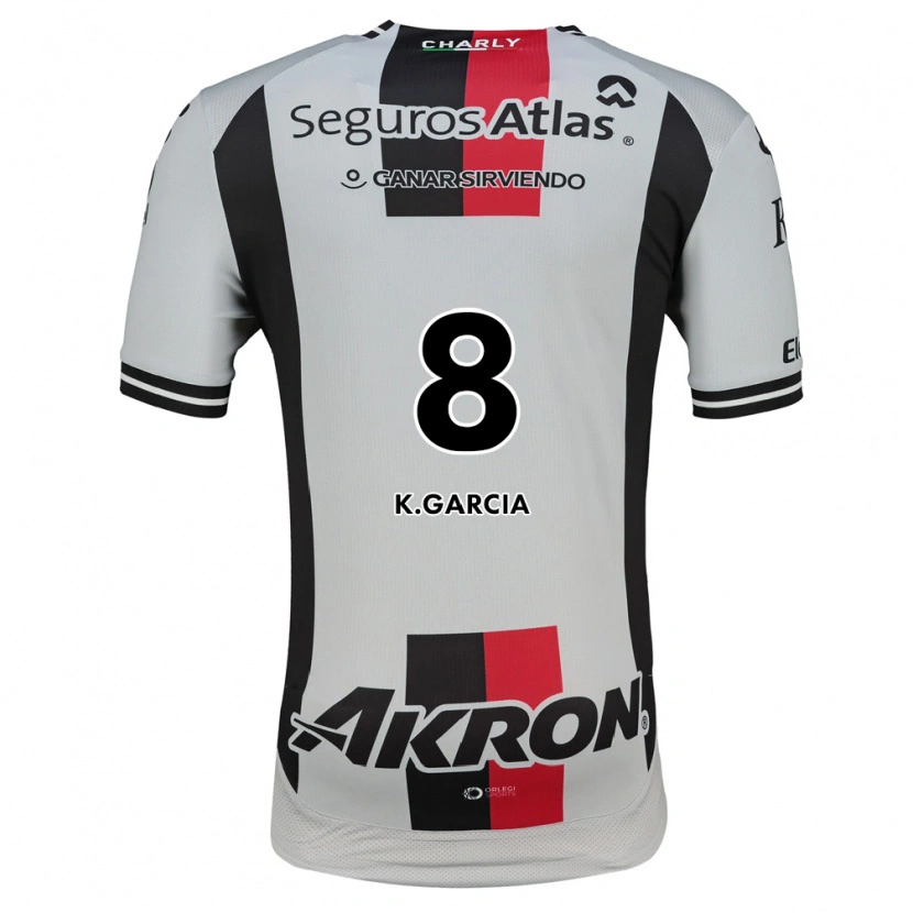 Danxen Kinderen Karen García #8 Wit Rood Zwart Uitshirt Uittenue 2026/27 T-Shirt