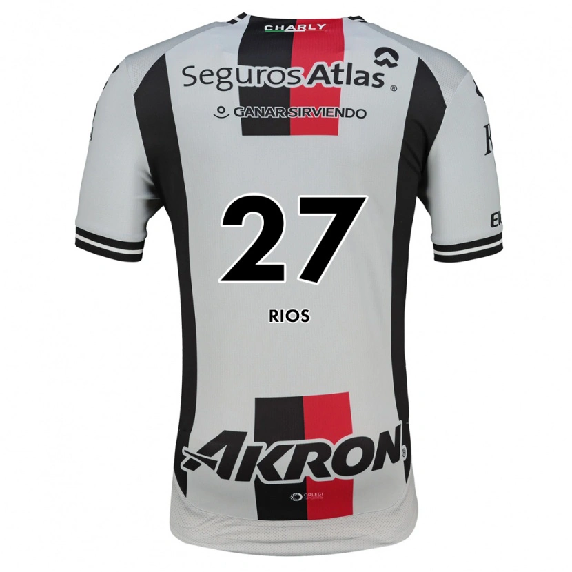 Danxen Kinderen Víctor Ríos #27 Wit Rood Zwart Uitshirt Uittenue 2026/27 T-Shirt