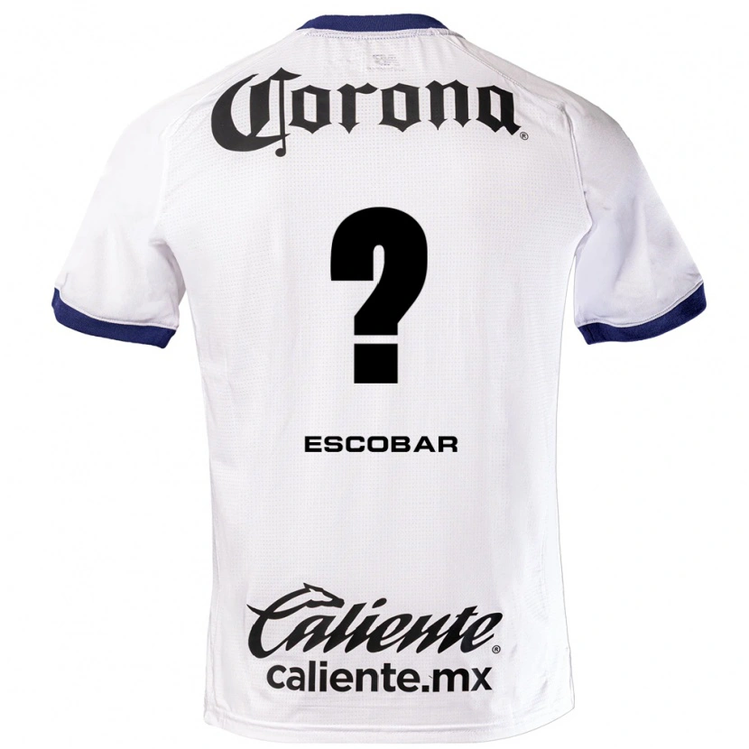 Danxen Kinderen Juan Escobar #0 Wit Blauw Zwart Uitshirt Uittenue 2026/27 T-Shirt