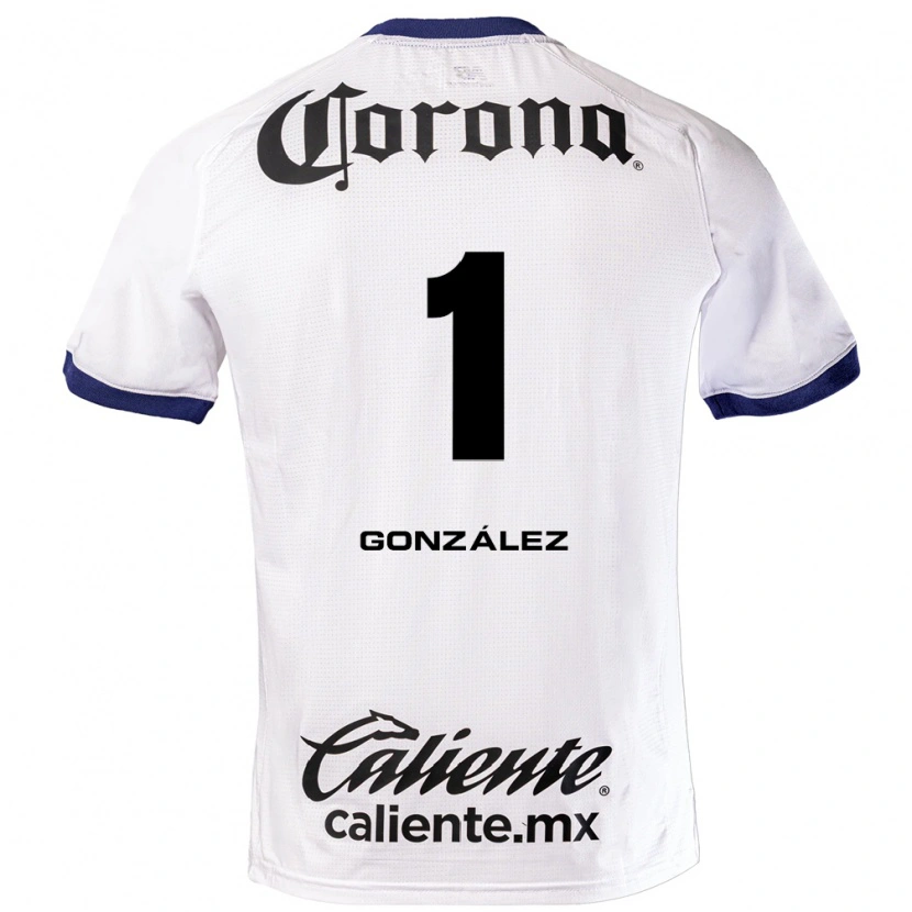 Danxen Kinderen Hugo González #1 Wit Blauw Zwart Uitshirt Uittenue 2026/27 T-Shirt