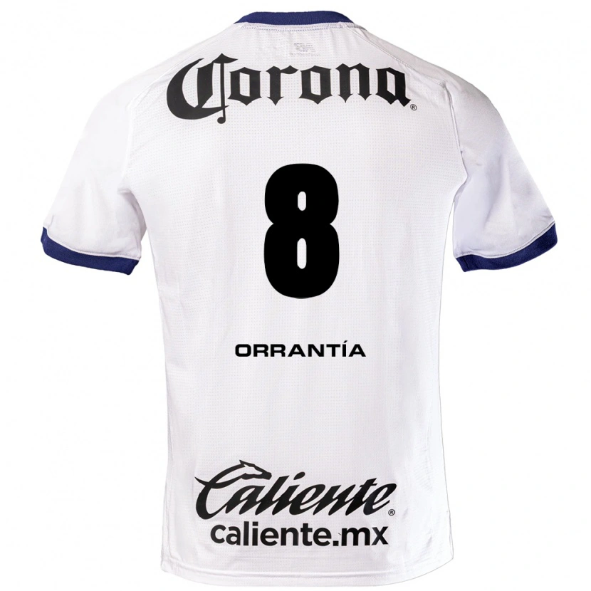 Danxen Kinderen Carlos Orrantia #8 Wit Blauw Zwart Uitshirt Uittenue 2026/27 T-Shirt