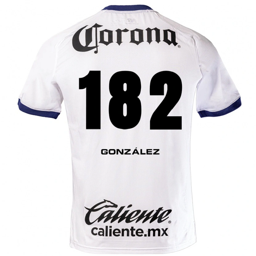 Danxen Kinderen Enrique González #182 Wit Blauw Zwart Uitshirt Uittenue 2026/27 T-Shirt