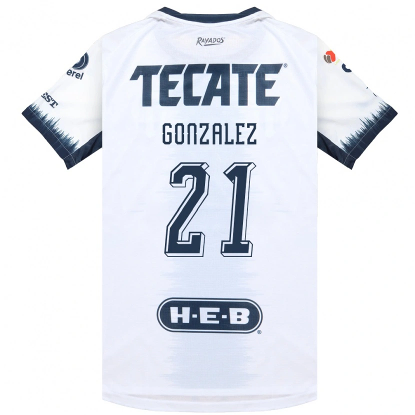Danxen Kinderen Alfonso Gonzalez #21 Wit Inktblauw Rood Uitshirt Uittenue 2026/27 T-Shirt