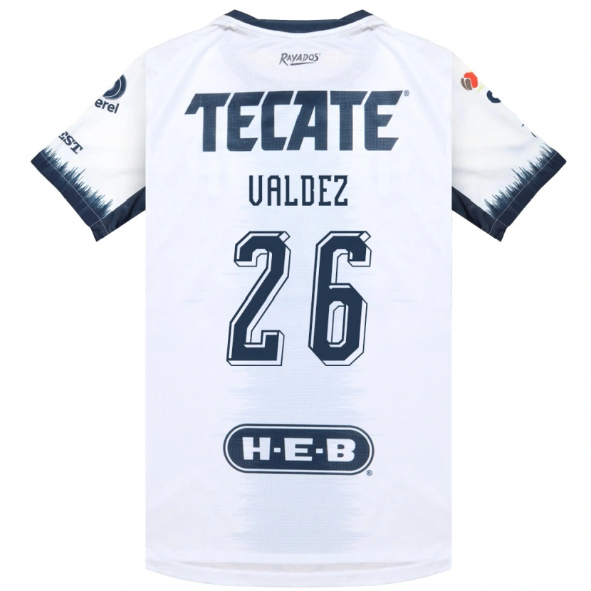 Danxen Kinderen Valeria Valdez #26 Wit Inktblauw Rood Uitshirt Uittenue 2026/27 T-Shirt