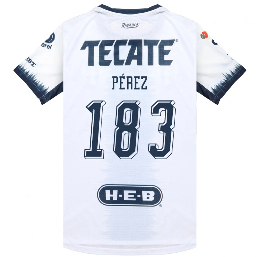 Danxen Kinderen Santiago Pérez #183 Wit Inktblauw Rood Uitshirt Uittenue 2026/27 T-Shirt