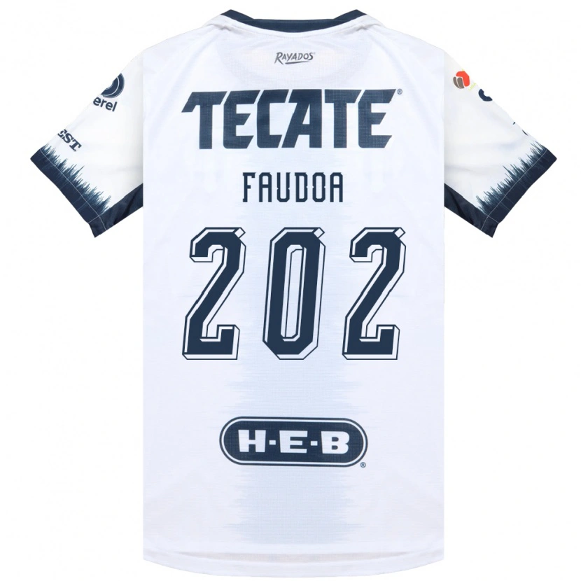 Danxen Kinderen Juan Faudoa #202 Wit Inktblauw Rood Uitshirt Uittenue 2026/27 T-Shirt