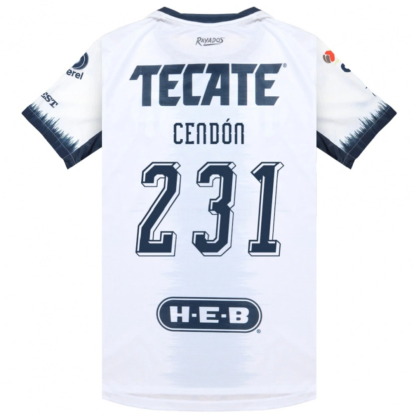 Danxen Kinderen Maximiliano Cendón #231 Wit Inktblauw Rood Uitshirt Uittenue 2026/27 T-Shirt