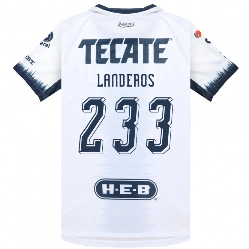 Danxen Kinderen Jorge Landeros #233 Wit Inktblauw Rood Uitshirt Uittenue 2026/27 T-Shirt