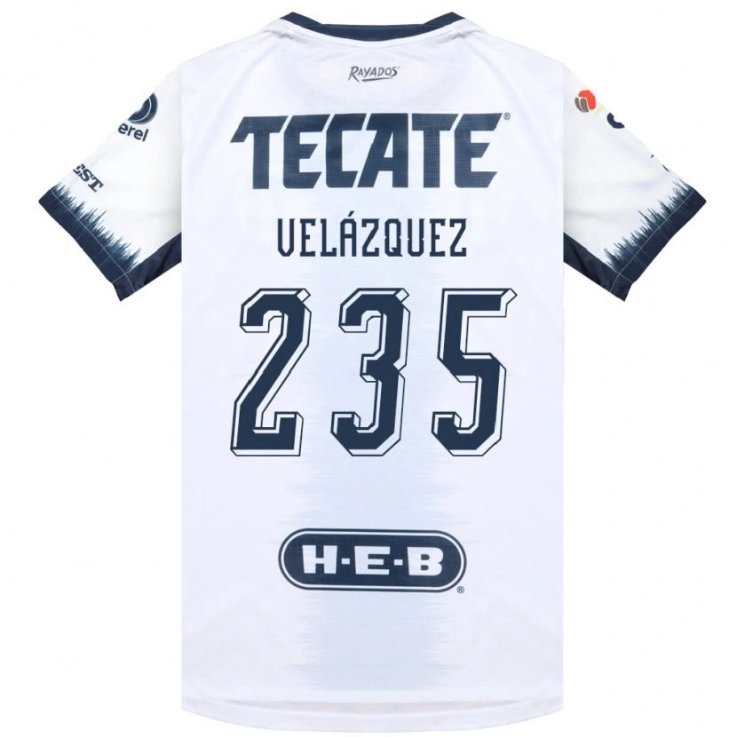 Danxen Kinderen Álvaro Velázquez #235 Wit Inktblauw Rood Uitshirt Uittenue 2026/27 T-Shirt