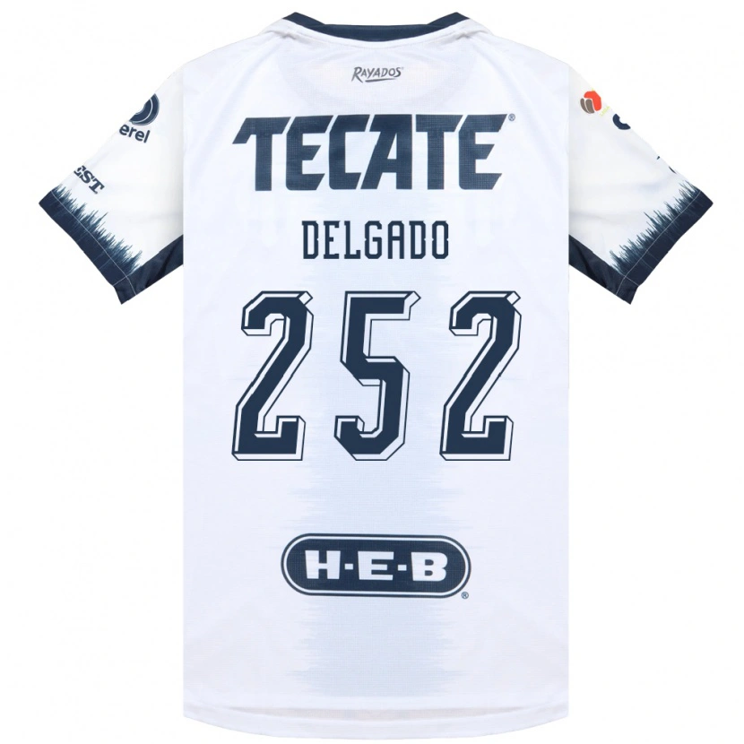 Danxen Kinderen Jorge Delgado #252 Wit Inktblauw Rood Uitshirt Uittenue 2026/27 T-Shirt