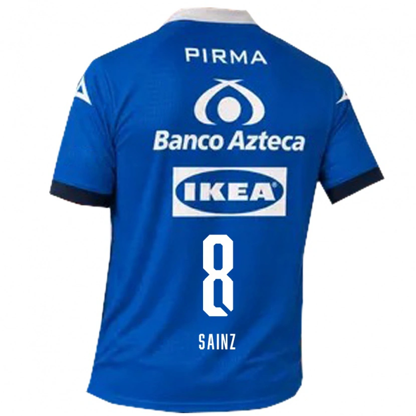 Danxen Kinderen María Sainz #8 Blauw Wit Uitshirt Uittenue 2026/27 T-Shirt