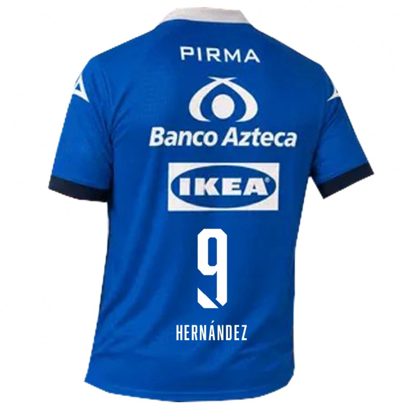 Danxen Kinderen Luifer Hernández #9 Blauw Wit Uitshirt Uittenue 2026/27 T-Shirt