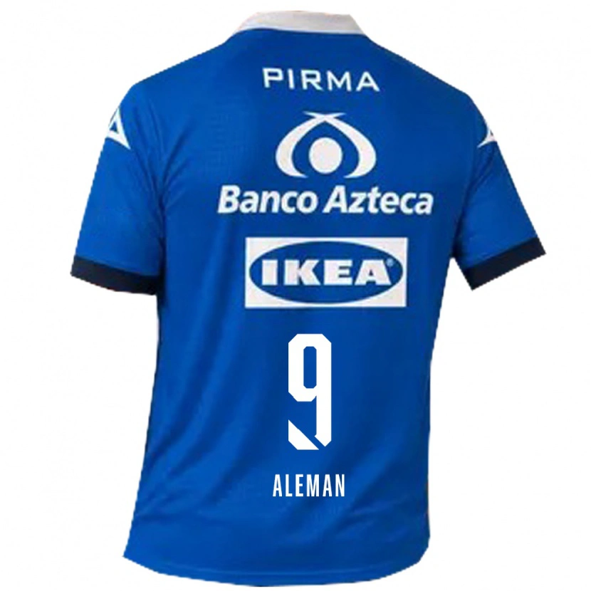 Danxen Kinderen Nelly Alemán #9 Blauw Wit Uitshirt Uittenue 2026/27 T-Shirt