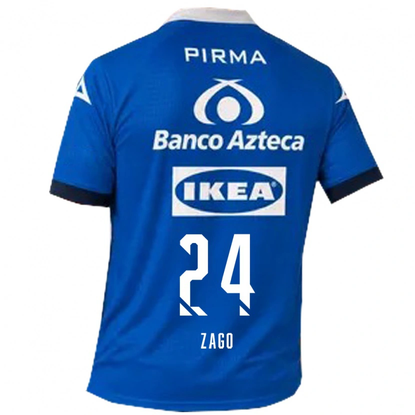 Danxen Kinderen Diego Zago #24 Blauw Wit Uitshirt Uittenue 2026/27 T-Shirt