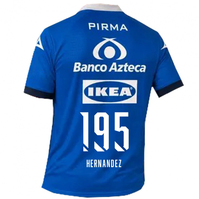 Danxen Kinderen Daniel Hernández #195 Blauw Wit Uitshirt Uittenue 2026/27 T-Shirt