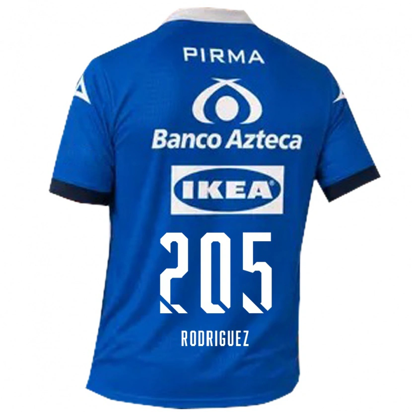 Danxen Kinderen Alberto Rodríguez #205 Blauw Wit Uitshirt Uittenue 2026/27 T-Shirt