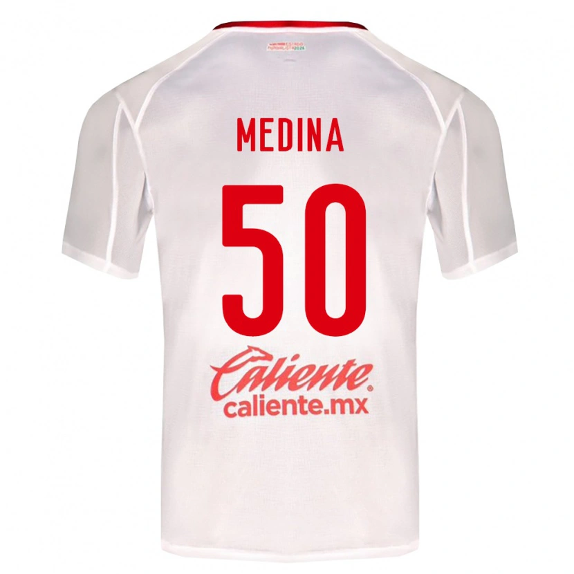 Danxen Kinderen Cruz Medina #50 Wit Groen Rood Uitshirt Uittenue 2026/27 T-Shirt