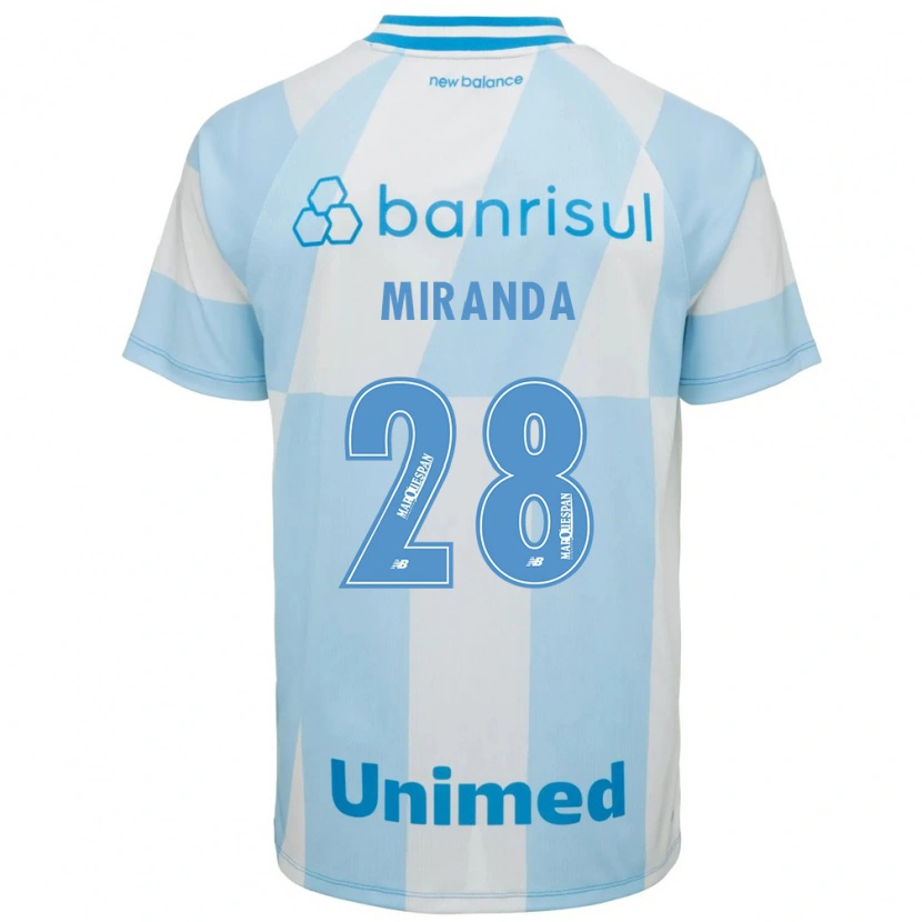 Danxen Kinderen Paulo Miranda #28 Lichtblauw Wit Uitshirt Uittenue 2026/27 T-Shirt