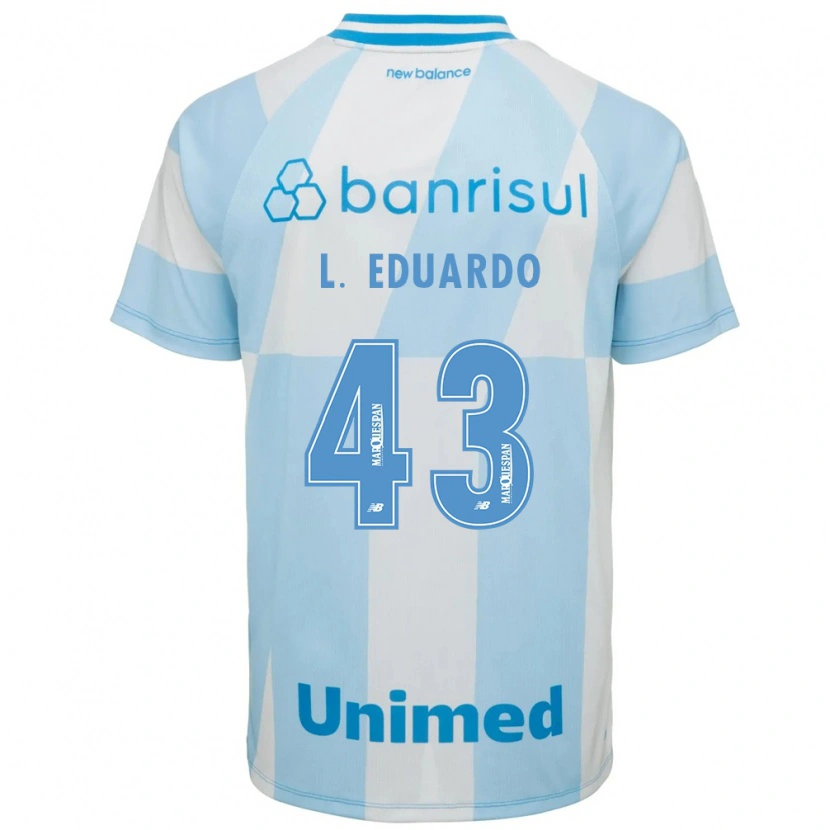 Danxen Kinderen Luis Eduardo #43 Lichtblauw Wit Uitshirt Uittenue 2026/27 T-Shirt