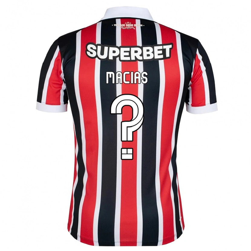 Danxen Kinderen Juan Macías #0 Rood Wit Zwart Uitshirt Uittenue 2026/27 T-Shirt