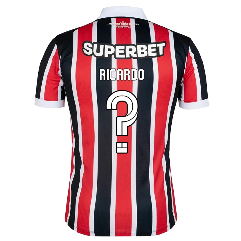 Danxen Kinderen João Ricardo #0 Rood Wit Zwart Uitshirt Uittenue 2026/27 T-Shirt
