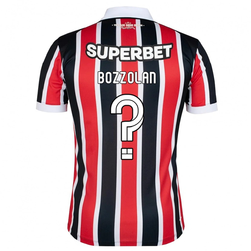 Danxen Kinderen Gabriel Bozzolan #0 Rood Wit Zwart Uitshirt Uittenue 2026/27 T-Shirt
