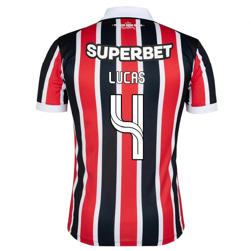 Danxen Kinderen Lysander Lucas #4 Rood Wit Zwart Uitshirt Uittenue 2026/27 T-Shirt