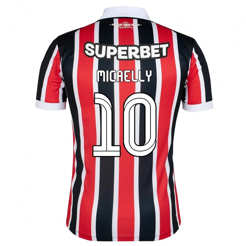 Danxen Kinderen Micaelly #10 Rood Wit Zwart Uitshirt Uittenue 2026/27 T-Shirt