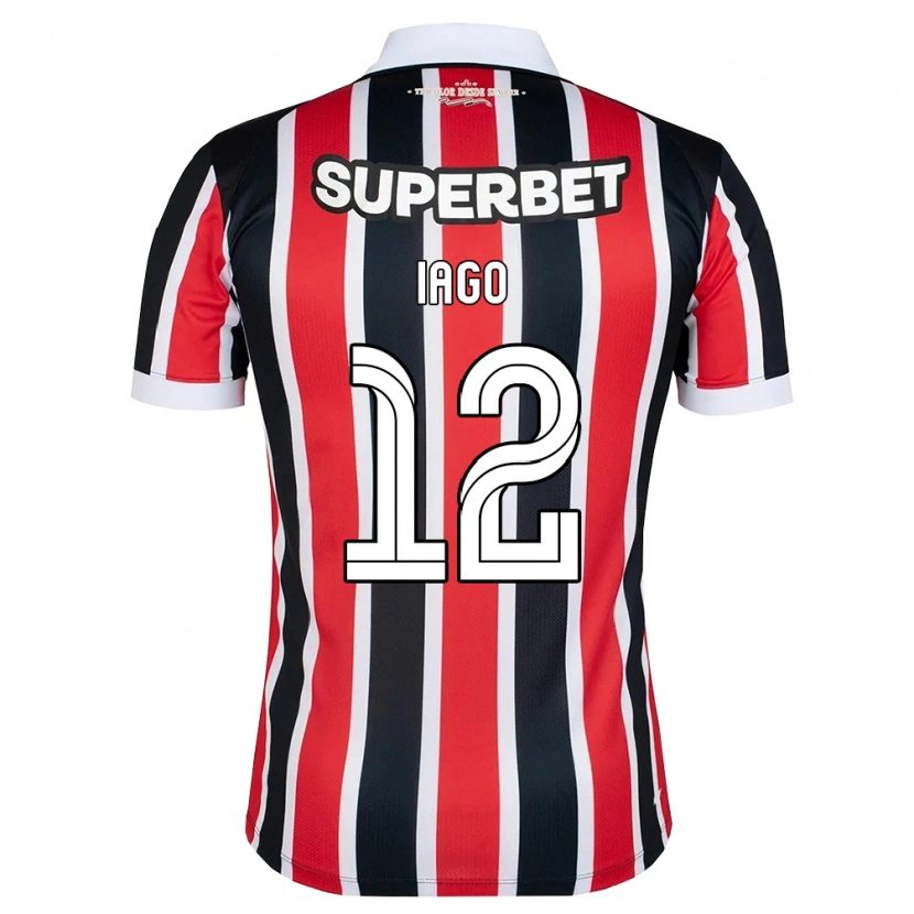Danxen Kinderen Iago Amaral Borduchi #12 Rood Wit Zwart Uitshirt Uittenue 2026/27 T-Shirt