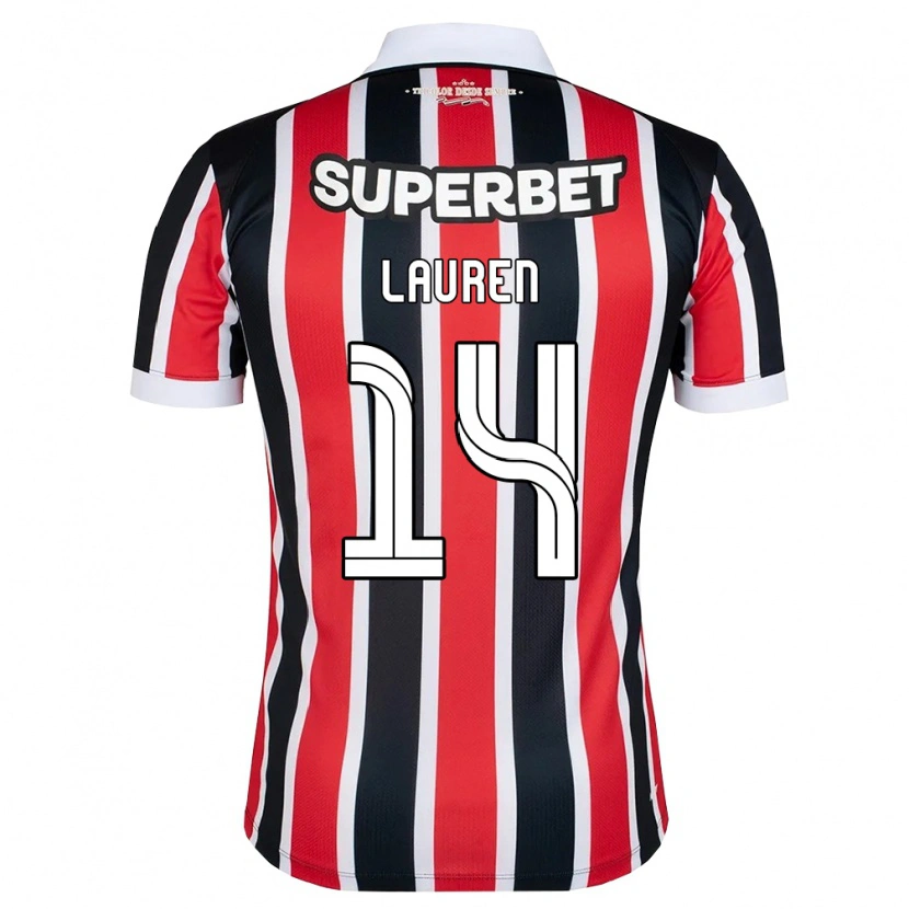 Danxen Kinderen Lauren #14 Rood Wit Zwart Uitshirt Uittenue 2026/27 T-Shirt