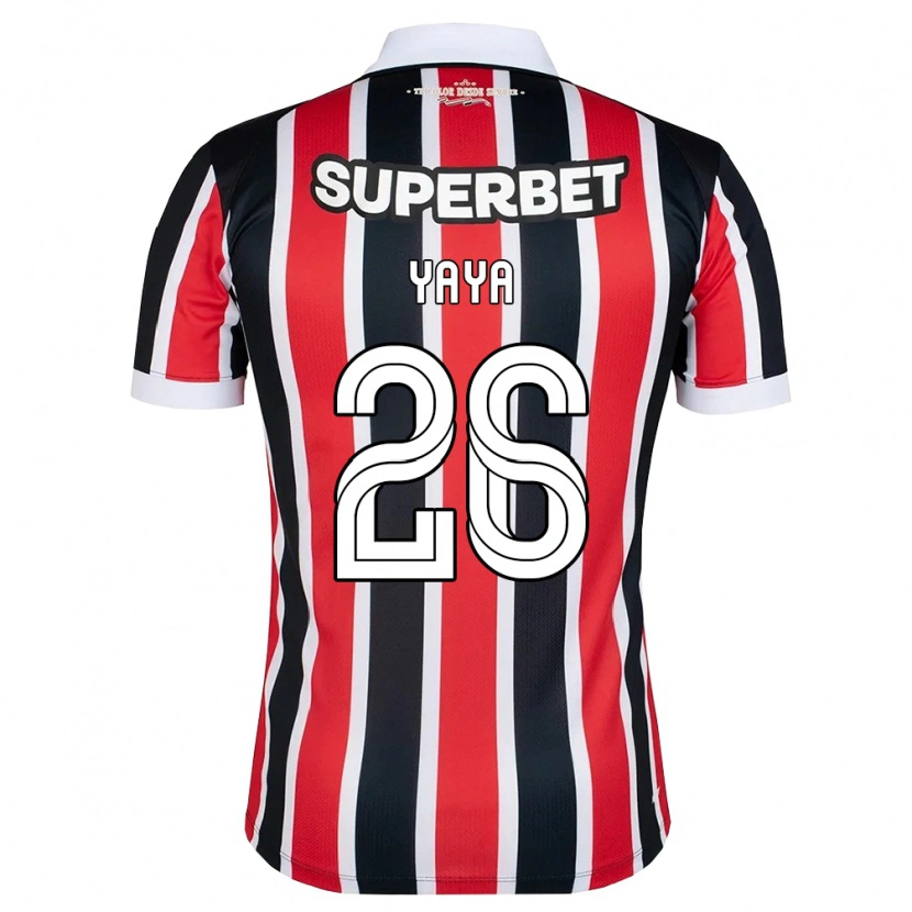 Danxen Kinderen Yaya #26 Rood Wit Zwart Uitshirt Uittenue 2026/27 T-Shirt