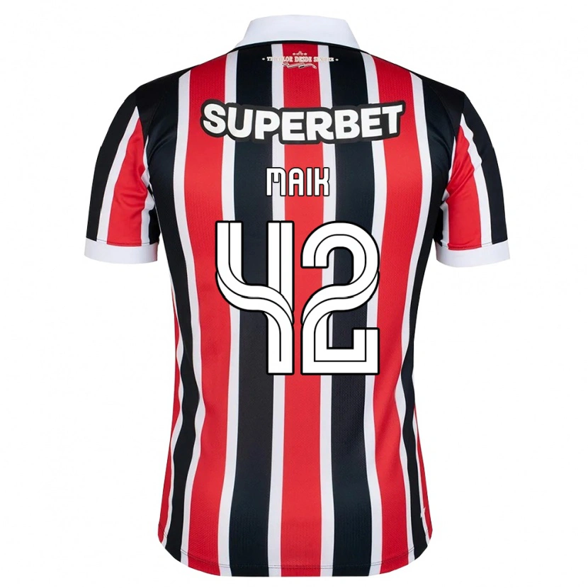 Danxen Kinderen Maik Gomes Viegas #42 Rood Wit Zwart Uitshirt Uittenue 2026/27 T-Shirt