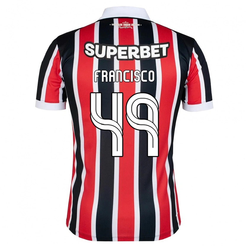 Danxen Kinderen Ryan Francisco #49 Rood Wit Zwart Uitshirt Uittenue 2026/27 T-Shirt