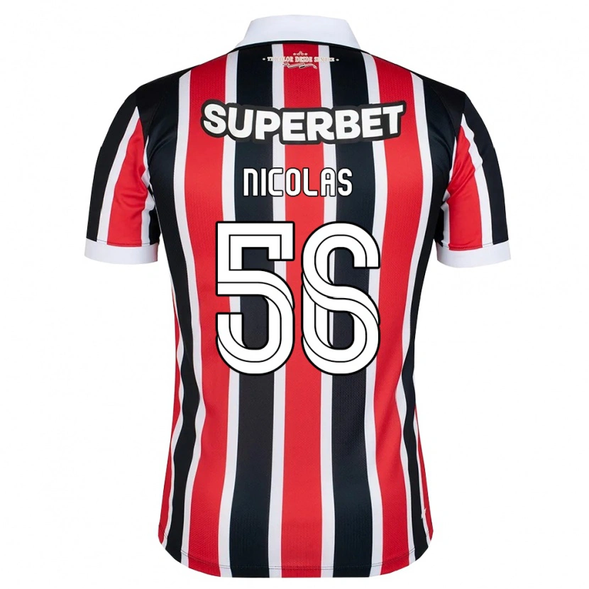 Danxen Kinderen Nicolas Bosshardt #56 Rood Wit Zwart Uitshirt Uittenue 2026/27 T-Shirt